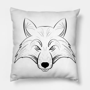fox head art Pillow