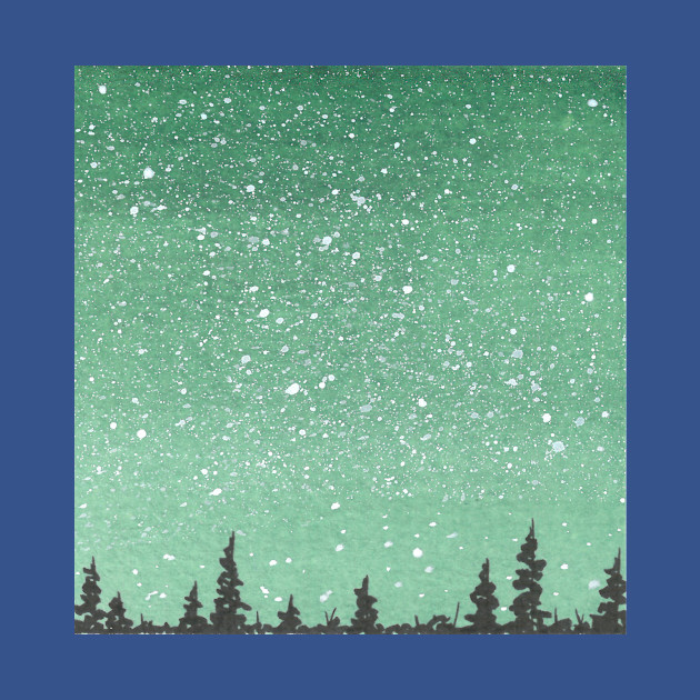 Green Nightsky - Galaxy - T-Shirt