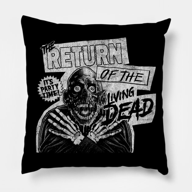 Return Of The Living Dead, DISTRESSED, Tarman, Zombies Pillow by PeligroGraphics