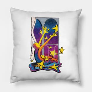 Star gazer by Julie Ann Stricklin Pillow