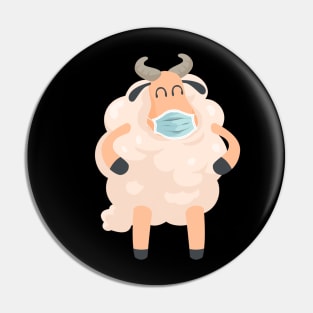 Funny Masked Sheep Pin