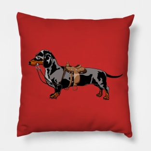 Dachshund in a saddle Pillow