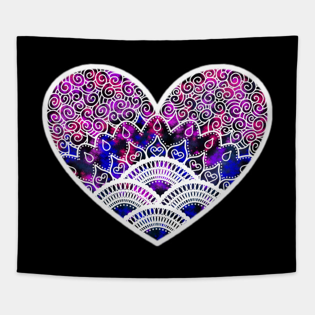 Illustrated heart white