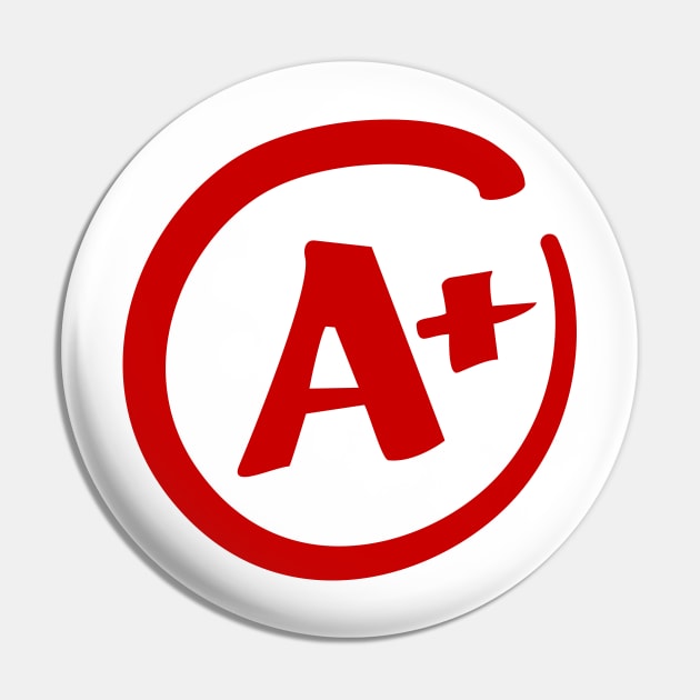 A Plus Exam Grade Pin by THP Creative