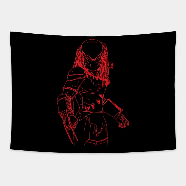 The Hunter - Predator Tapestry by 3Zetas Digital Creations