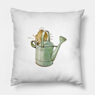 Beatrix Potter - Peter Rabbit stuck in watering can. Pillow