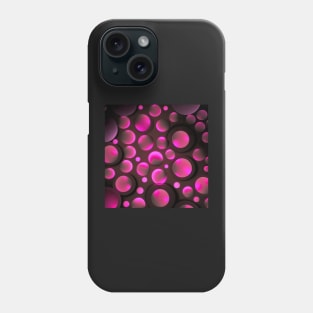 Glowing pink polka dots design Phone Case