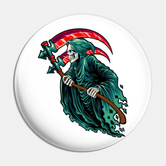 Grim Reaper Pin by KuclukDesign