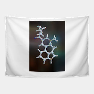 LSD drug molecule, illustration (C029/4527) Tapestry