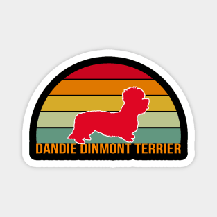 Dandie Dinmont Terrier Vintage Silhouette Magnet