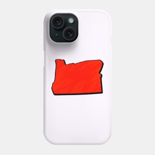 Bright Red Oregon Outline Phone Case