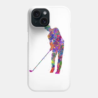Golf player man Phone Case