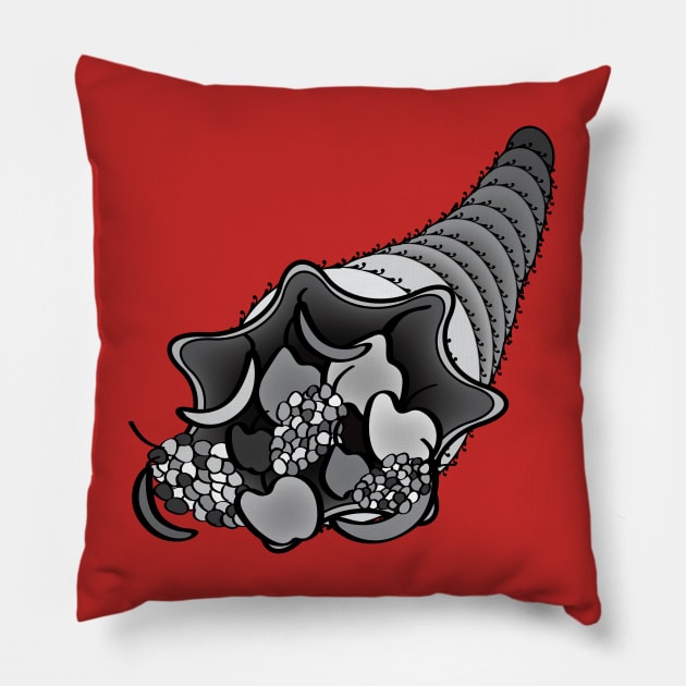 Abundance Horn - Abundance Horn, Masonic symbol of the Steward for Blue Lodge Freemasonry Pillow by NxtArt