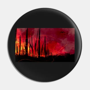 World on fire Pin