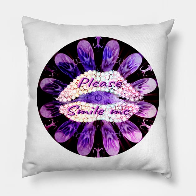 PLEASE SMILE ME Pillow by Begoll Art