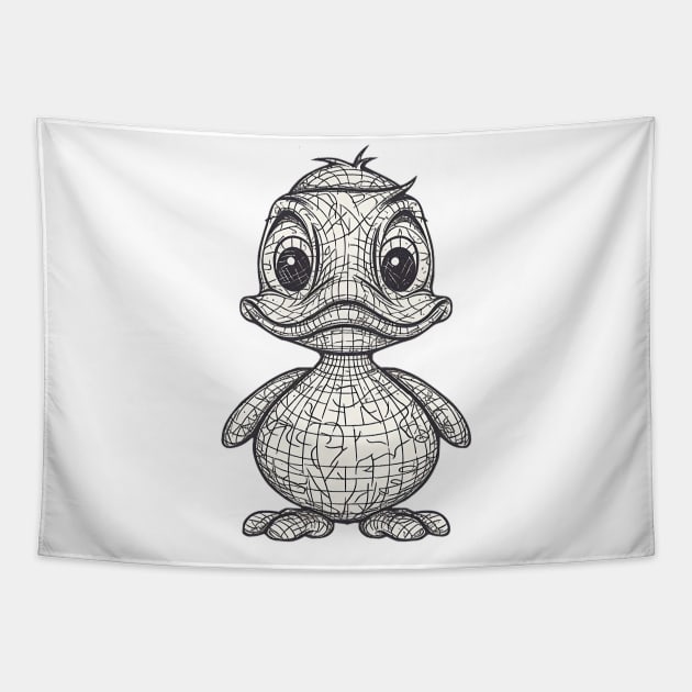 Lineduck Tapestry by stkUA