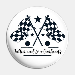 Father and Son Gearheads, Racing Flag Pin