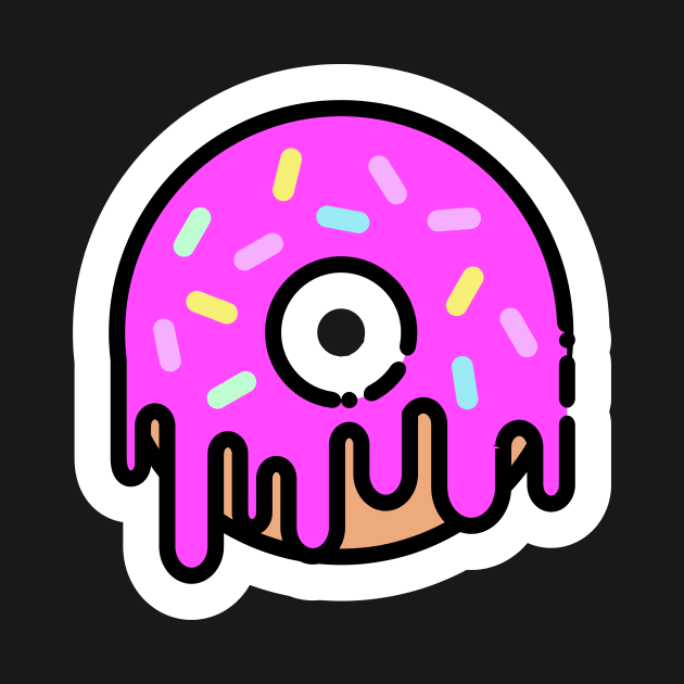 Donut // Line Art Sticker by Pulpixel