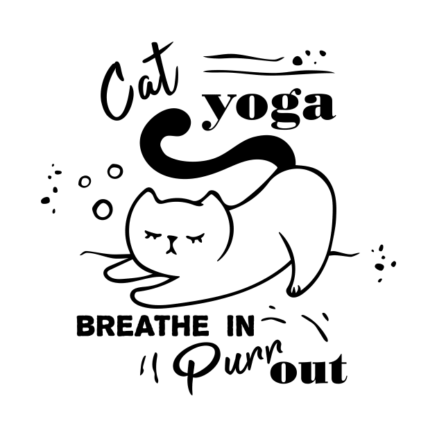 Funny cat yoga quote by ArtsByNaty