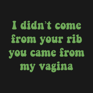 I Didn't Come From Your Rib You Came From My Vagina T-Shirt