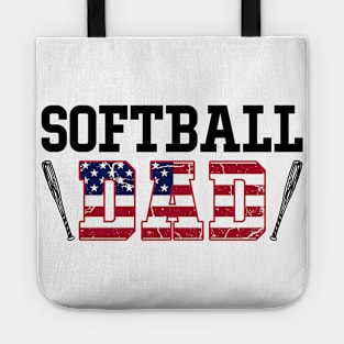 Softball Player Dad Lover Gift For Men Father day Tote