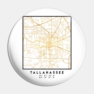 TALLAHASSEE FLORIDA CITY STREET MAP ART Pin