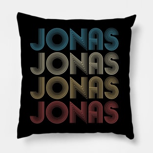 Vintage Jonas First Given Name Pride Retro Pattern Pillow