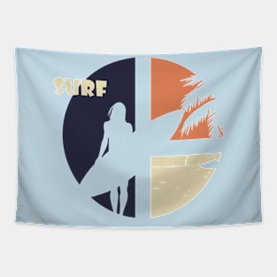 Ready to Surf Silhouette Tapestry