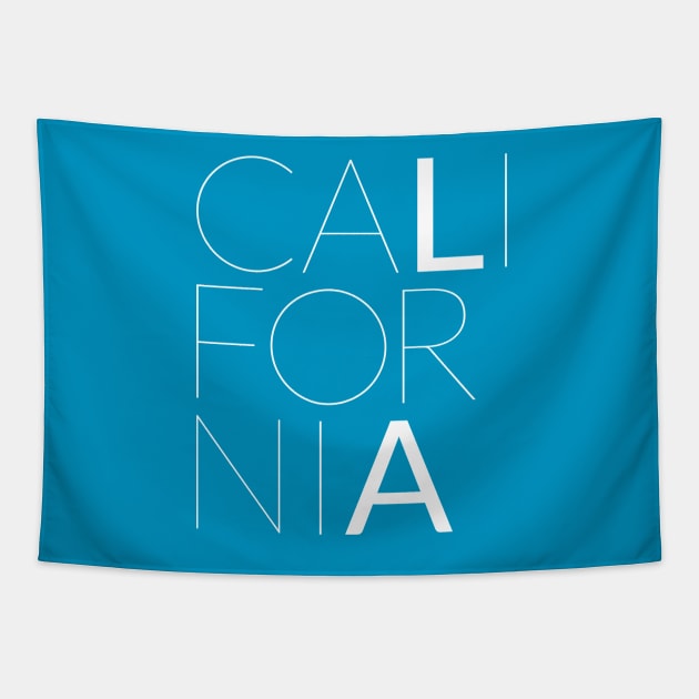 L.A. California (Azure) Tapestry by VectorVectoria