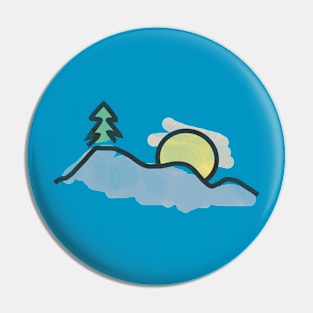 Mountain Sunrise Pin