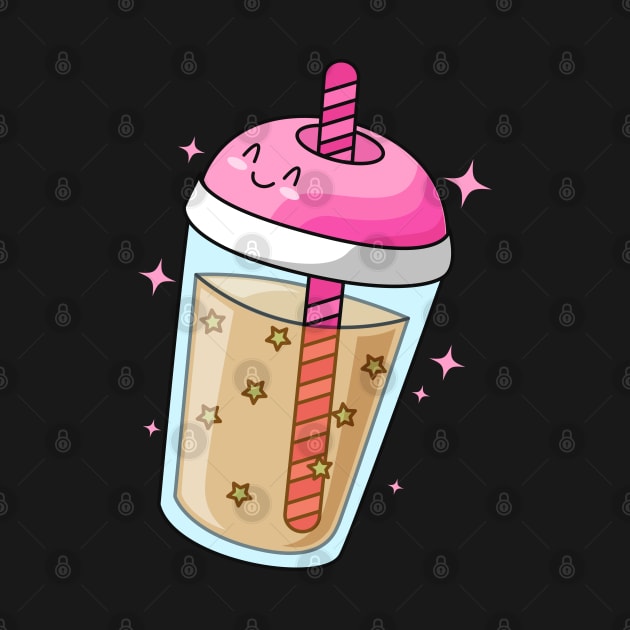 Cute Bubble Tea Design by BrightLightArts