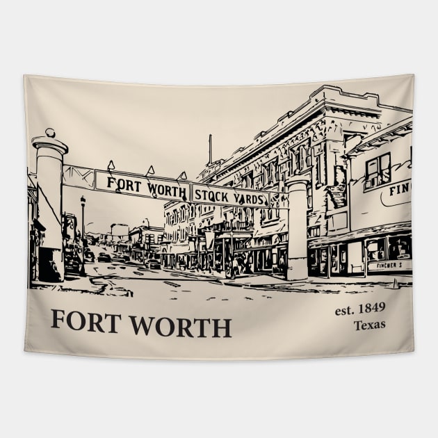 Fort Worth - Texas Tapestry by Lakeric