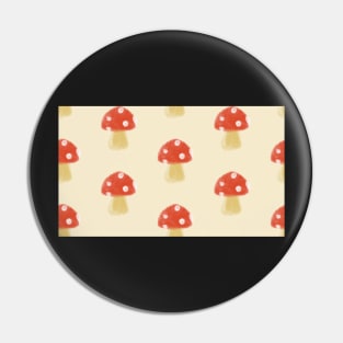 Cute Painted Red Spotted Mushroom Pattern Pin