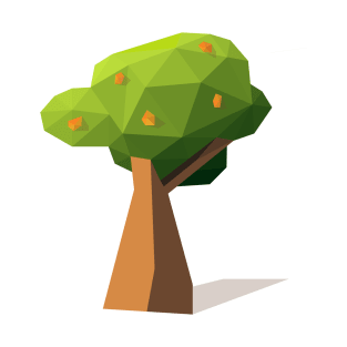 Low Poly Orange Tree T-Shirt