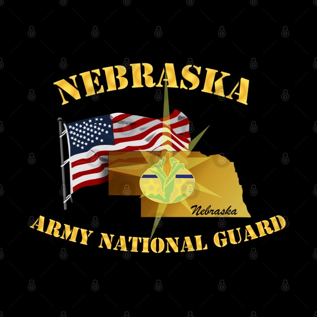 Nebraska - ARNG w Flag by twix123844