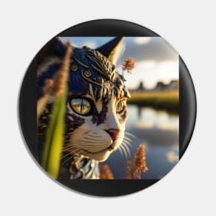 Reflecting Cat Pin