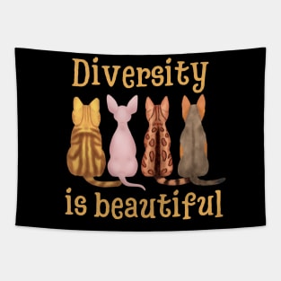 Diversity Is Beautiful | Gifts For Cat Lovers Tapestry