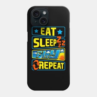 Cute Eat Sleep Fly Repeat Airplane Pilot Aviation Phone Case