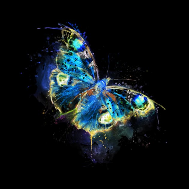 Colorful Butterfly Reversed Colors by Marian Voicu