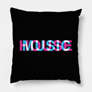 House Music Glitch Optical Illusion Edm Rave Dj Pillow