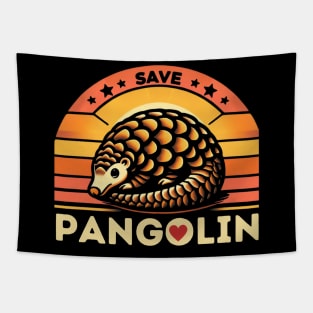 SAVE THE PANGOLIN AN ENDANGERED SPECIE Tapestry