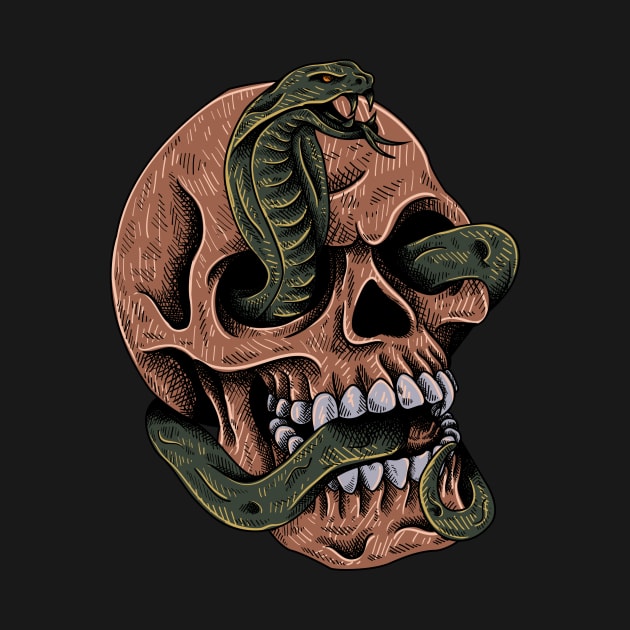 Snake & Skull by Menras