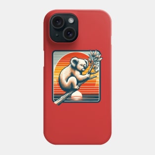 Koala bear on a branch Phone Case