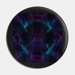 Neon Trippy EDM Festival Rave Pattern Pin