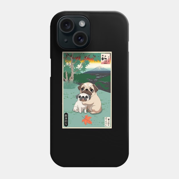 Pugs Of Ukiyo-e Phone Case by Donald Agunikyle Merch