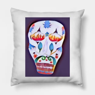 Flame eye skull Pillow