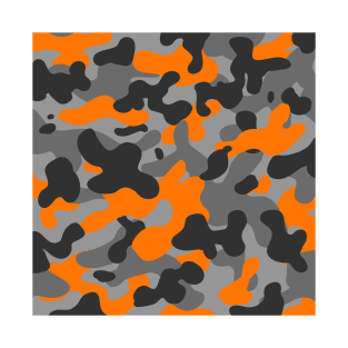 Orange Camouflage Pattern T-Shirt