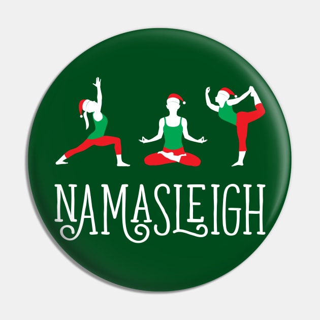 Namasleigh Yoga Christmas Pin by creativecurly