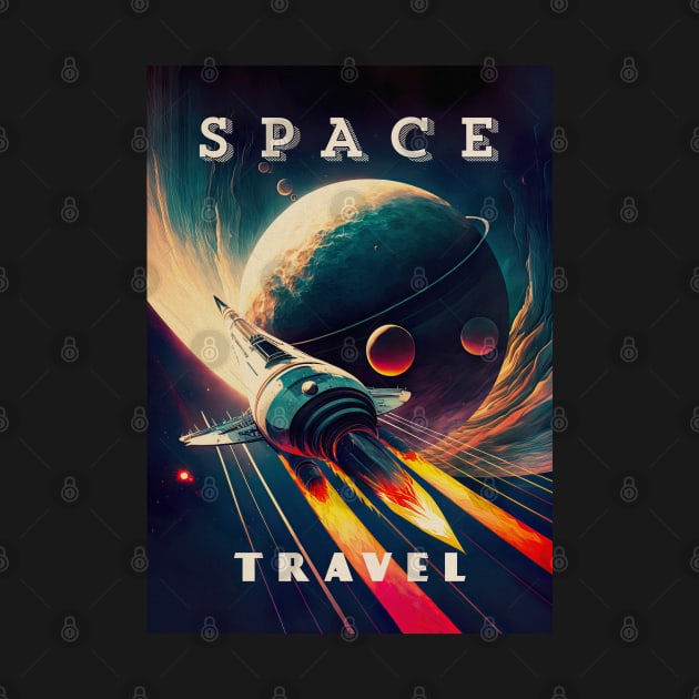 Space Travel — Vintage retro space poster by Synthwave1950