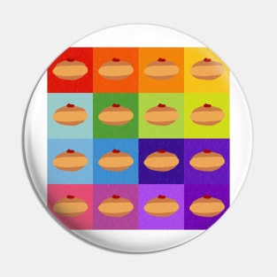 Doughnuts Galore Rainbow Square Print Pin